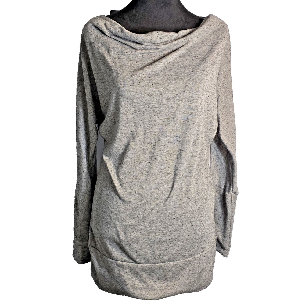 Trendy United Womens Cowl Tunic Large Heather Gray
